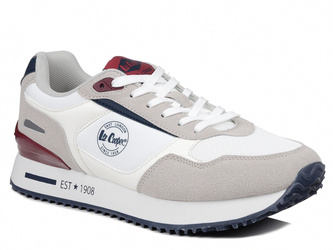 Buty sportowe męskie  Lee Cooper 3388 sneakersy biało-beżowe lekkie