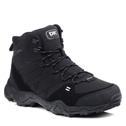 Buty męskie trekkingowe czarne DK VB17782 softshell wysokie za kostkę