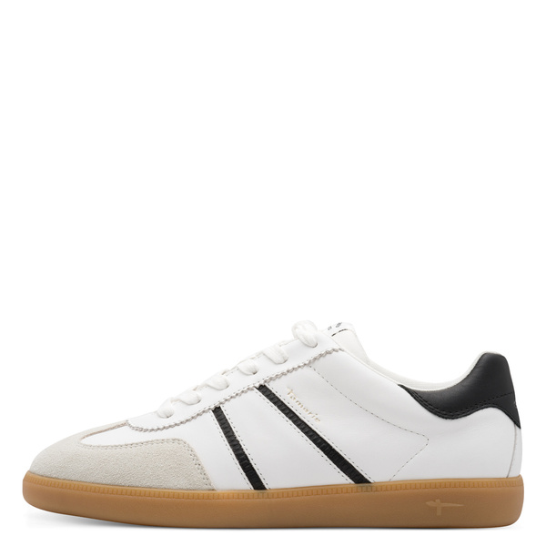 Sneakersy damskie białe Tamaris 23624 buty skórzane sznurowane sportowe