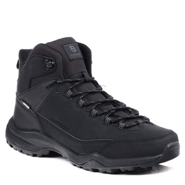 Buty męskie zimowe czarne McBraun 9457 trekkingowe ocieplane za kostkę
