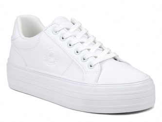 Trampki damskie sneakersy białe Big Star RR274298 ekoskóra platforma