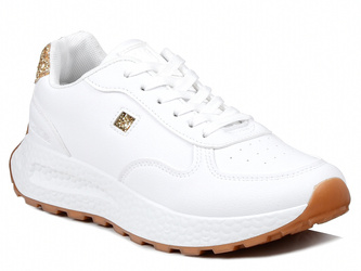 Sneakersy damskie białe Big Star RR274490 buty sportowe sznurowane