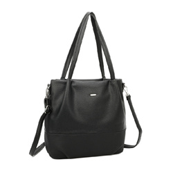 Torebka damska czarna duża do ręki i na ramię ekoskóra Luigisanto CW6689