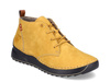 Botki damskie żółte Rieker 51510-68 zimowe skórzane ocieplane sznurowane