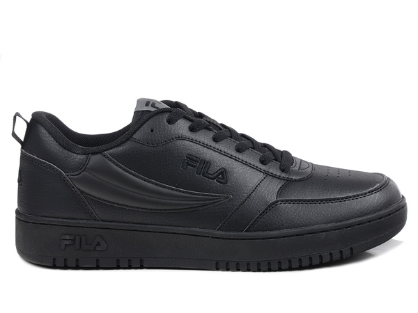 Buty męskie sportowe czarne Fila Rega sznurowane ekoskóra niskie