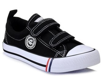 Trampki tenisówki dziecięce czarne AMERICAN CLUB LH 35 na rzepy