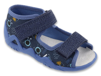 Kapcie dziecięce Befado 350P059 chłopięce sandałki na rzepy wygodne