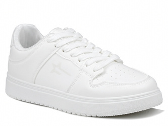 Sneakersy damskie całe białe Big Star RR274A241 sportowe sznurowane