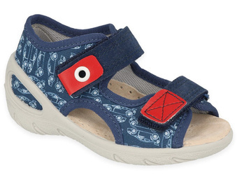 Sandały dziecięce chłopięce na rzepy skórzana wkładka Befado 065P165