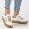 Sneakersy damskie Filippo DP6798/25 buty na platformie skórzane białe