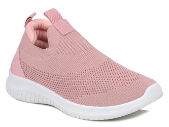 Buty dziecięce dziewczęce sportowe różowe Axim 24454 wsuwane tekstylne