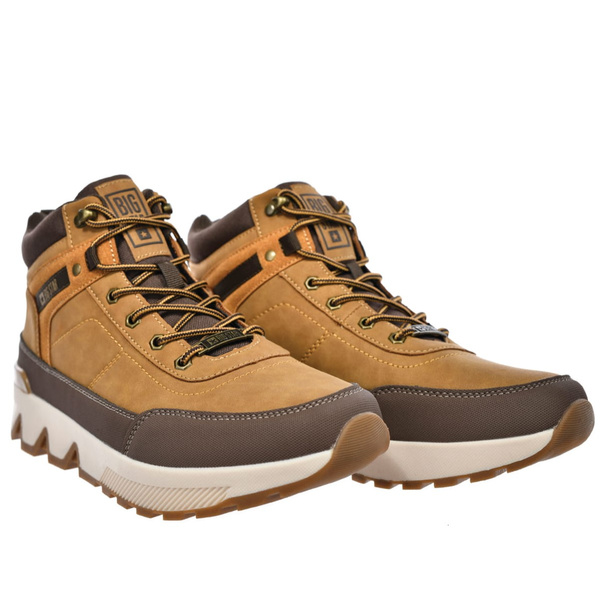 Buty męskie zimowe sportowe wysokie Big Star SS174251 brązowe za kostkę