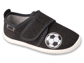 Kapcie dziecięce barefoot  Befado 902X042 chłopiece do przedszkola rzep