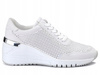 Sneakersy damskie Marco Tozzi 23500 buty na koturnie białe skórzane