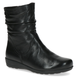 Botki zimowe damskie ocieplane tęgość H Caprice 26406 skórzane czarne