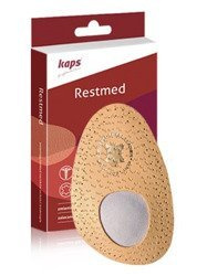 Półwkładki na płaskostopie z pelotą metatarsalną skóra Kaps Restmed