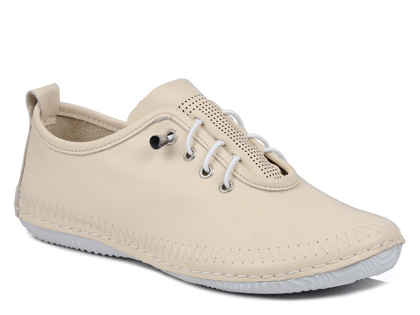 Półbuty damskie beżowe T.Sokolski 1301 buty skórzane wygodne lekkie