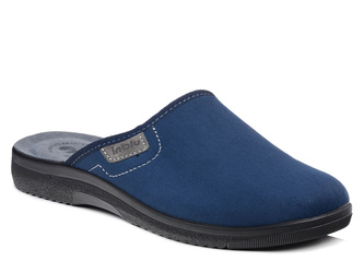 Kapcie męskie granatowe Inblu DG-82 pantofle domowe zakryte palce laczki