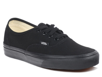 Trampki damskie całe czarne Vans Authentic tenisówki sznurowane niskie