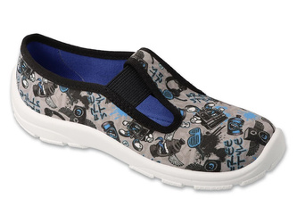 Kapcie dziecięce Befado 975Y197 trampki chłopięce szare na gumki