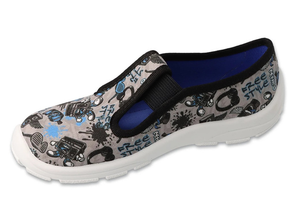 Kapcie dziecięce Befado 975Y197 trampki chłopięce szare na gumki