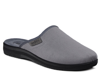 Kapcie męskie szare Inblu DG-82 pantofle domowe zakryte palce laczki