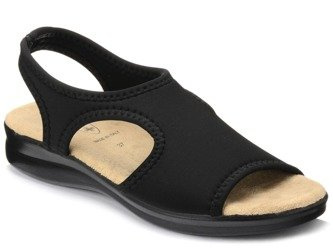 Sandały damskie elastyczne na haluksy Sanital Flex 8024 czarne wygodne