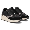 Sneakersy damskie czarne buty na koturnie skórzane Filippo DP7105/25