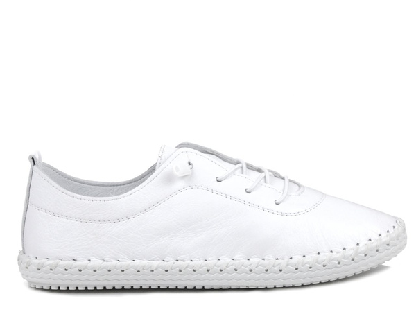 Buty sportowe damskie skórzane białe miękkie wygodne Izzi 1622