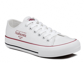 Trampki tenisówki damskie białe Big Star NN274235 niskie sznurowane