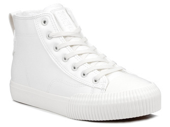 Trampki damskie ocieplane białe ekoskóra za kostkę Big Star MM274017