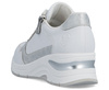 Sneakersy damskie białe Rieker N9301-60 skórzane na zamek na koturnie