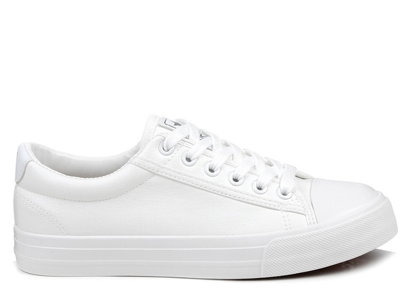 Trampki damskie całe białe News 1200 sznurowane klasyczne na platformie