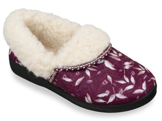 Ciepłe kapcie damskie bambosze wełniane tatrzanki domowe Mjartan 031