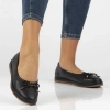 Baleriny damskie Filippo DP6856/26 baletki skórzane płaskie czarne