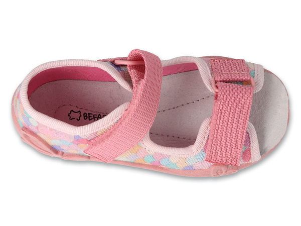 Kapcie dziecięce Befado 342P060 sandałki dziewczęce skórzana wkładka