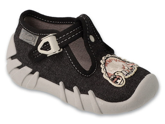 Kapcie dziecięce Befado 110P512 chłopięce domowe do przedszkola zapinki