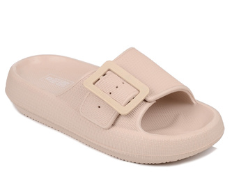 Klapki damskie beżowe Big Star RR274A582 basenowe piankowe lekkie