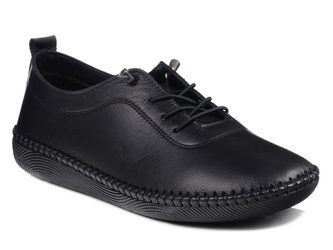 Półbuty damskie czarne skórzane sportowe wygodne T.Sokolski OG 2023