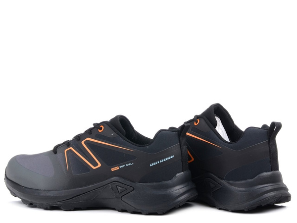Buty trekkingowe męskie czarno-szare DK 11121 niskie impregnowane