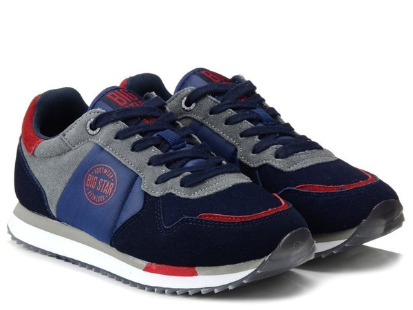 Buty sportowe dziecięce BIG STAR GG274A055 granatowo szare wygodne