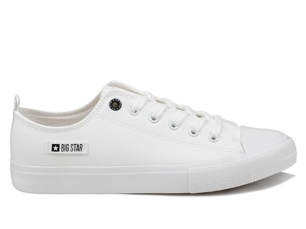 Trampki męskie całe białe Big Star KK174008 ekoskóra sznurowane niskie