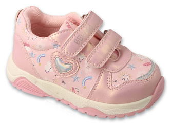 Półbuty dziecięce Befado 514P029 buty sportowe dziewczęce rzepy różowe
