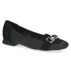 Czółenka damskie czarne Caprice 24201 skórzane eleganckie płaski obcas