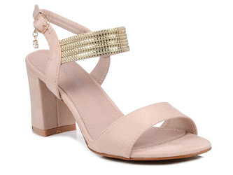 Sandały damskie na słupku wizytowe Barski GD169