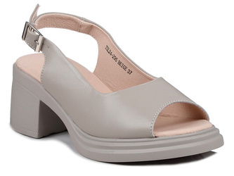 Sandały damskie skórzane beżowe na platformie  T.Sokolski L24-295
