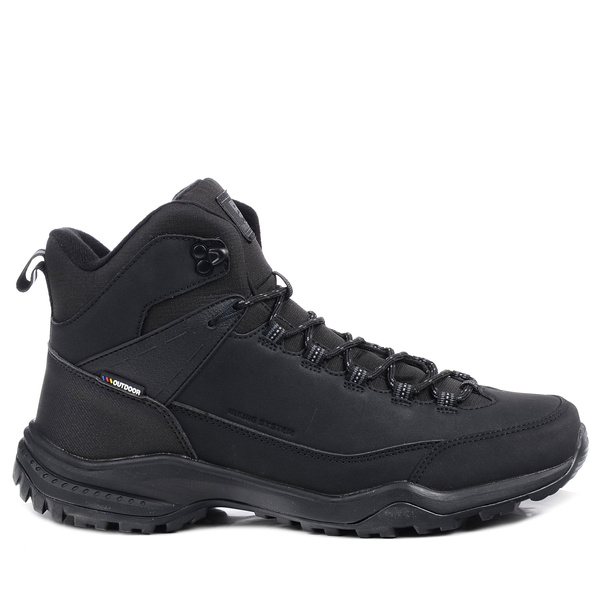 Buty męskie zimowe czarne McBraun 9457 trekkingowe ocieplane za kostkę