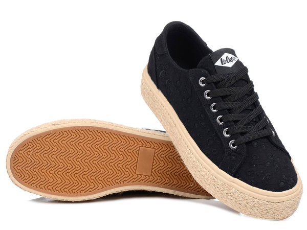 Trampki damskie espadryle na platformie tekstylne Lee Cooper 2424L