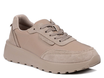 Sneakersy damskie T.Sokolski W25-611 buty na platformie skórzane beżowe