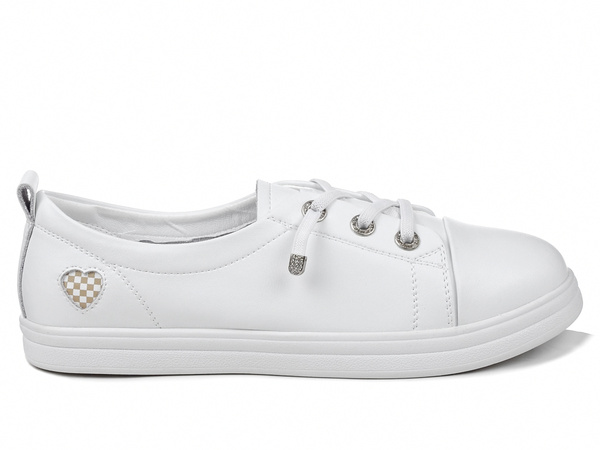 Półbuty damskie trampki skórzane białe wygodne lekkie T.Sokolski W26-467